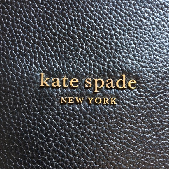 SOLD // Kate Spade Day Pack Black Pebbled Leather Medium Backpack - Picture 7 of 9